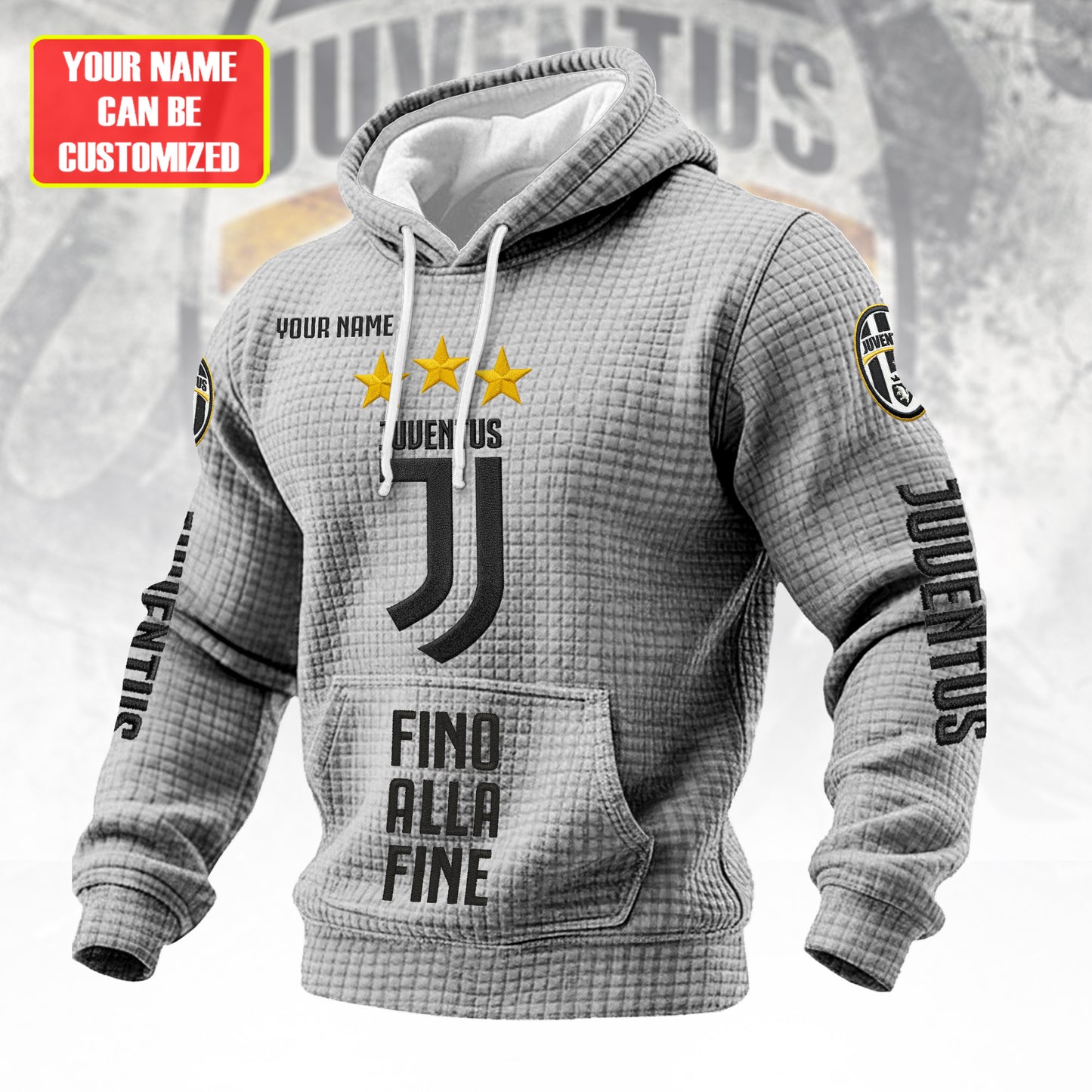 Personalized Juve Fabric Hooded Sweatshirt