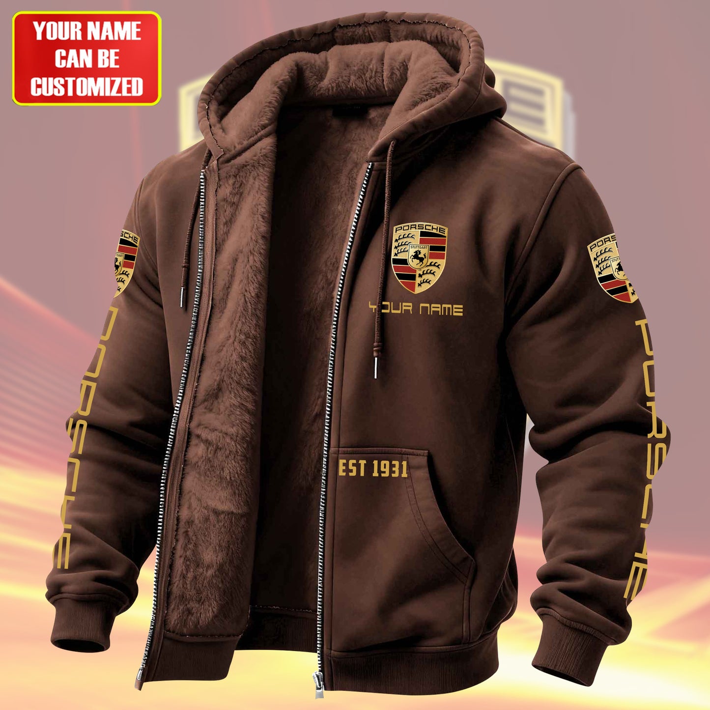 Personalized Pors Fleece inside Jacket