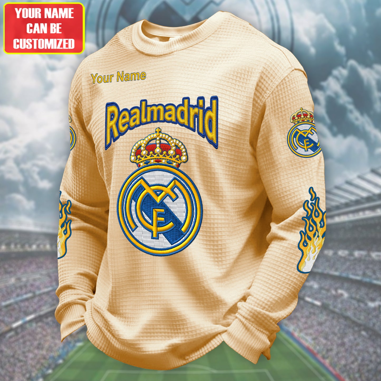 Personalized Real Quilted Textur Unisex Sweater