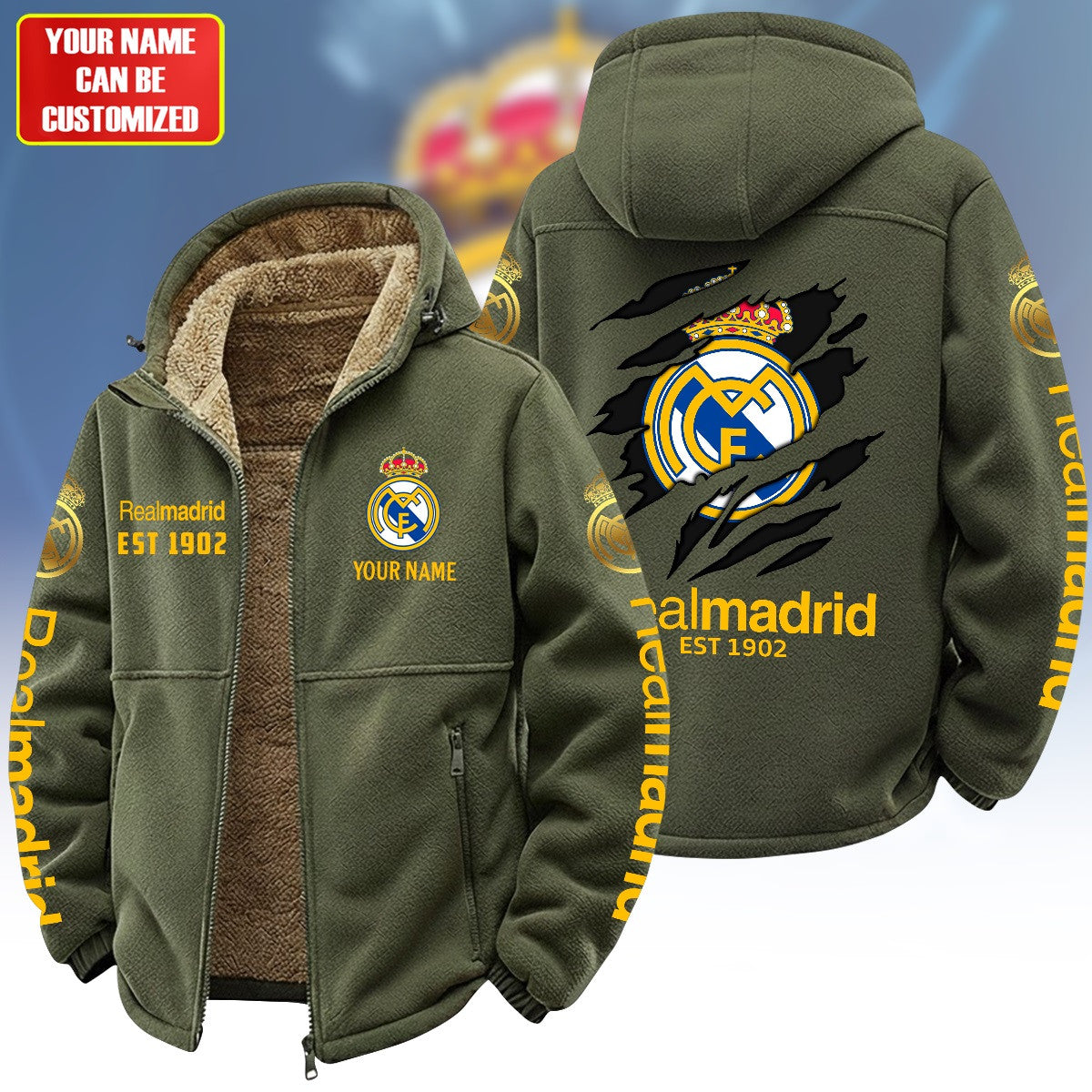 Personalized Real 1902 Warm Fleece Jacket
