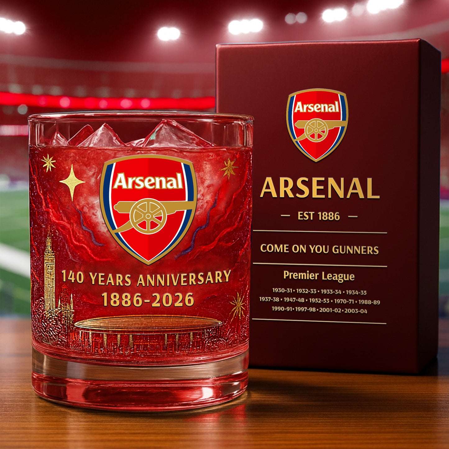 Personalized ASN 140 Years Anniversary Whisky , ASN Whiskey Glass