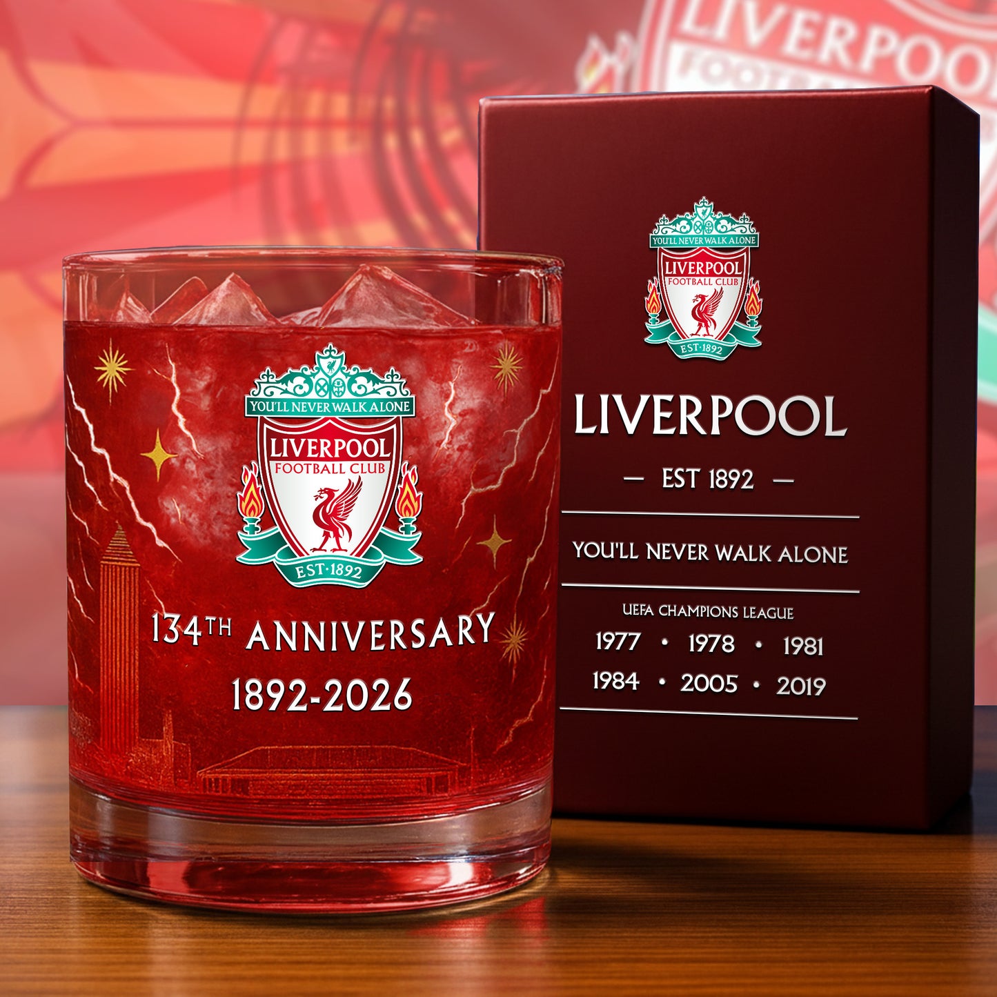 Personalized LVP 134 Years Anniversary Whisky , LVP Whiskey Glass