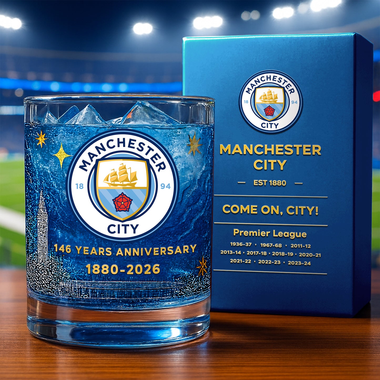 Personalized MC 146 Years Anniversary Whisky , MC Whiskey Glass