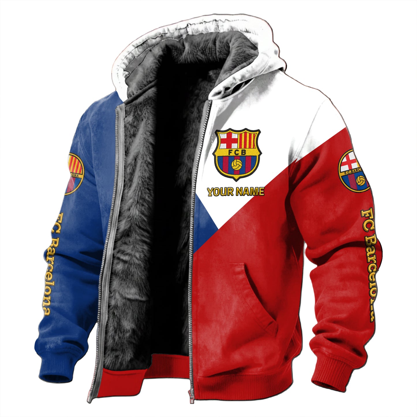 Personalized Barca Fleece inside Jacket