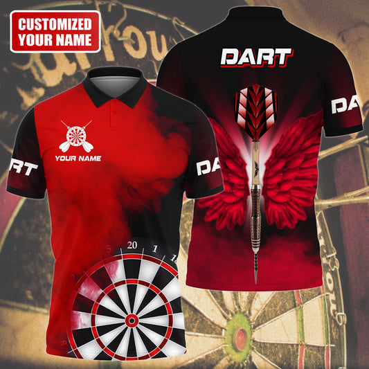 Personalized Name Red Darts Wings All Over Printed Unisex Shirt Q050902