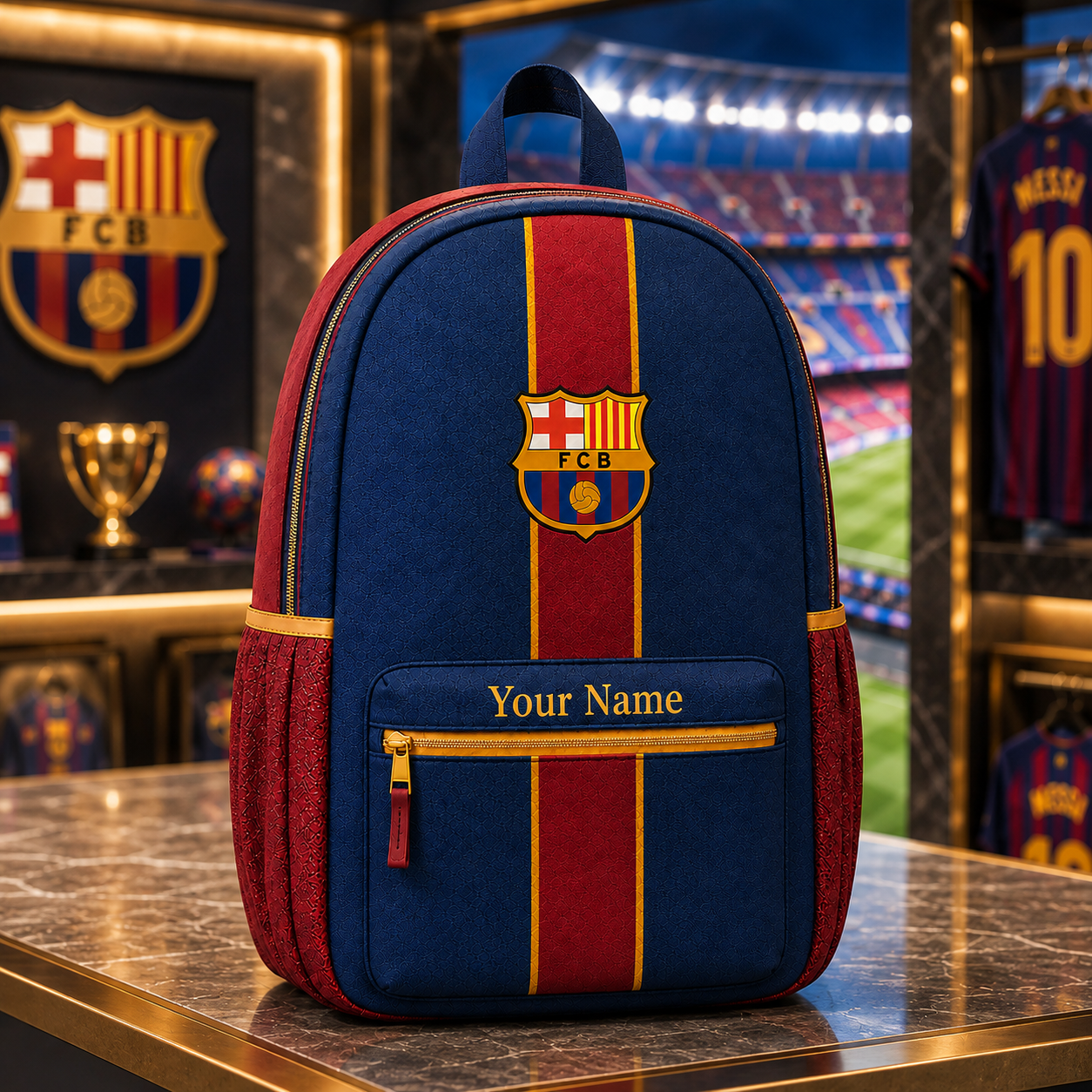 Barca FC 2026 Spotify Backpack with Custom Name – Gift for Barca Fans