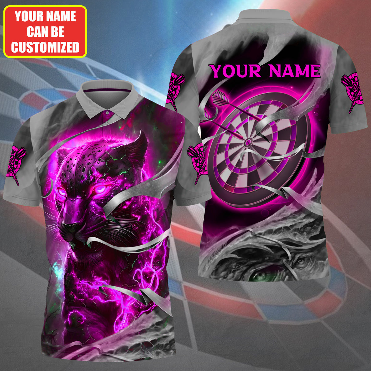 Dartboard Pink Panther Personalized Name 3D Shirt For Darts Player S070701