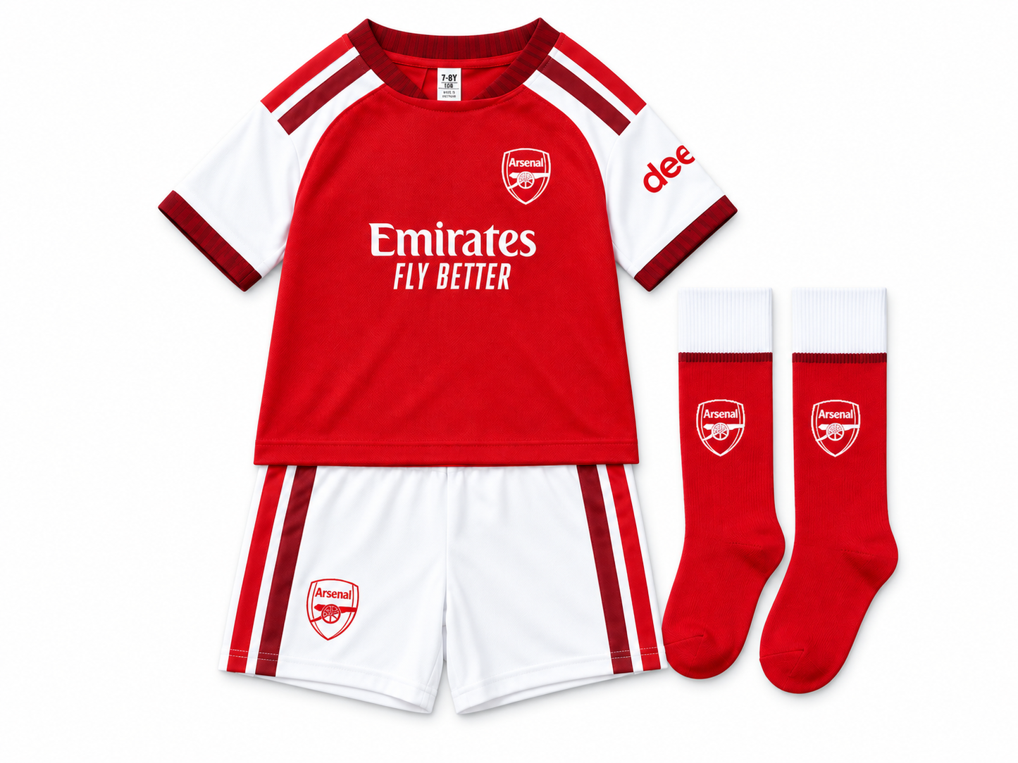 Arsenal 26/27 Soccer Jersey Kit & Shorts with Socks Set for Boys and Girls Vintage Youth Sizes