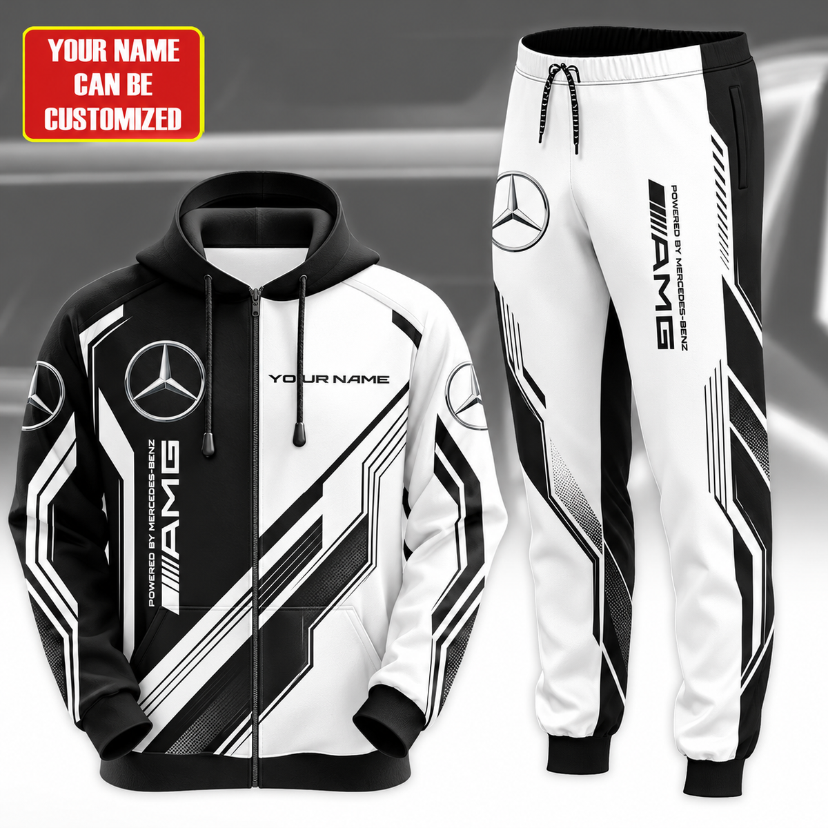 Personalized Merc AMG 2026 3D All over Printed Hoodie and Sweatpants set