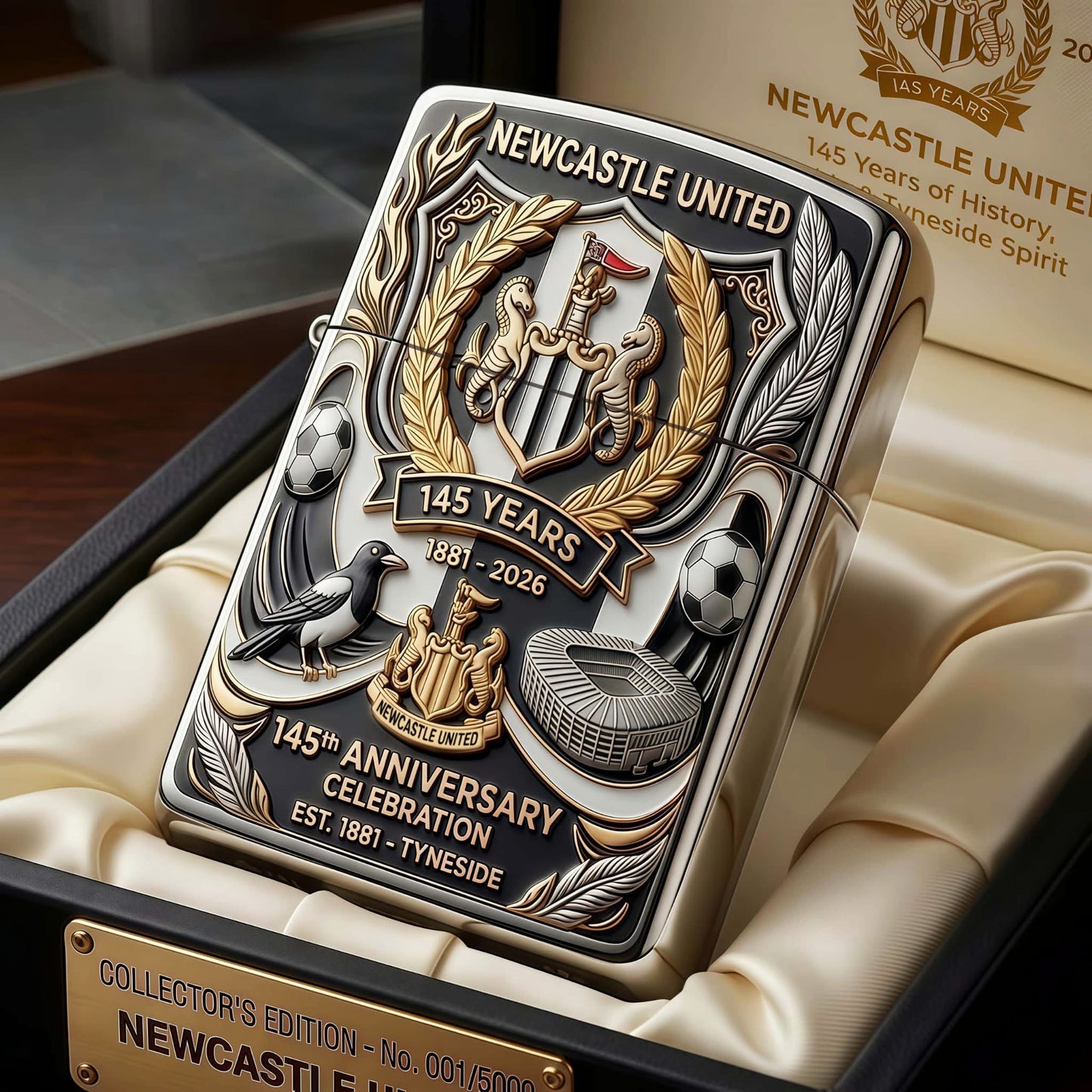 Newcastle 145th Anniversary Edition Luxury Zippo Lighter (1881-2026)