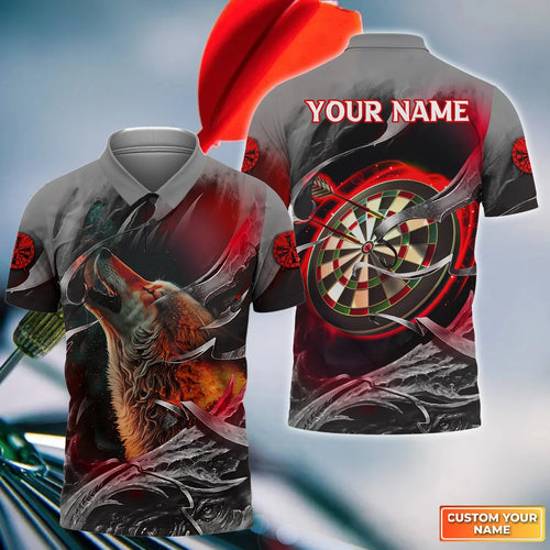 Dartboard Wolf C1 Personalized Name 3D Shirt For Darts Player SH200605