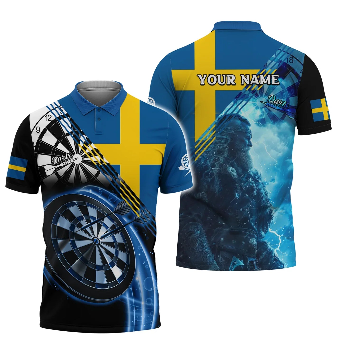 Dartboard Viking S13 Personalized Name 3D Shirt For Darts Player