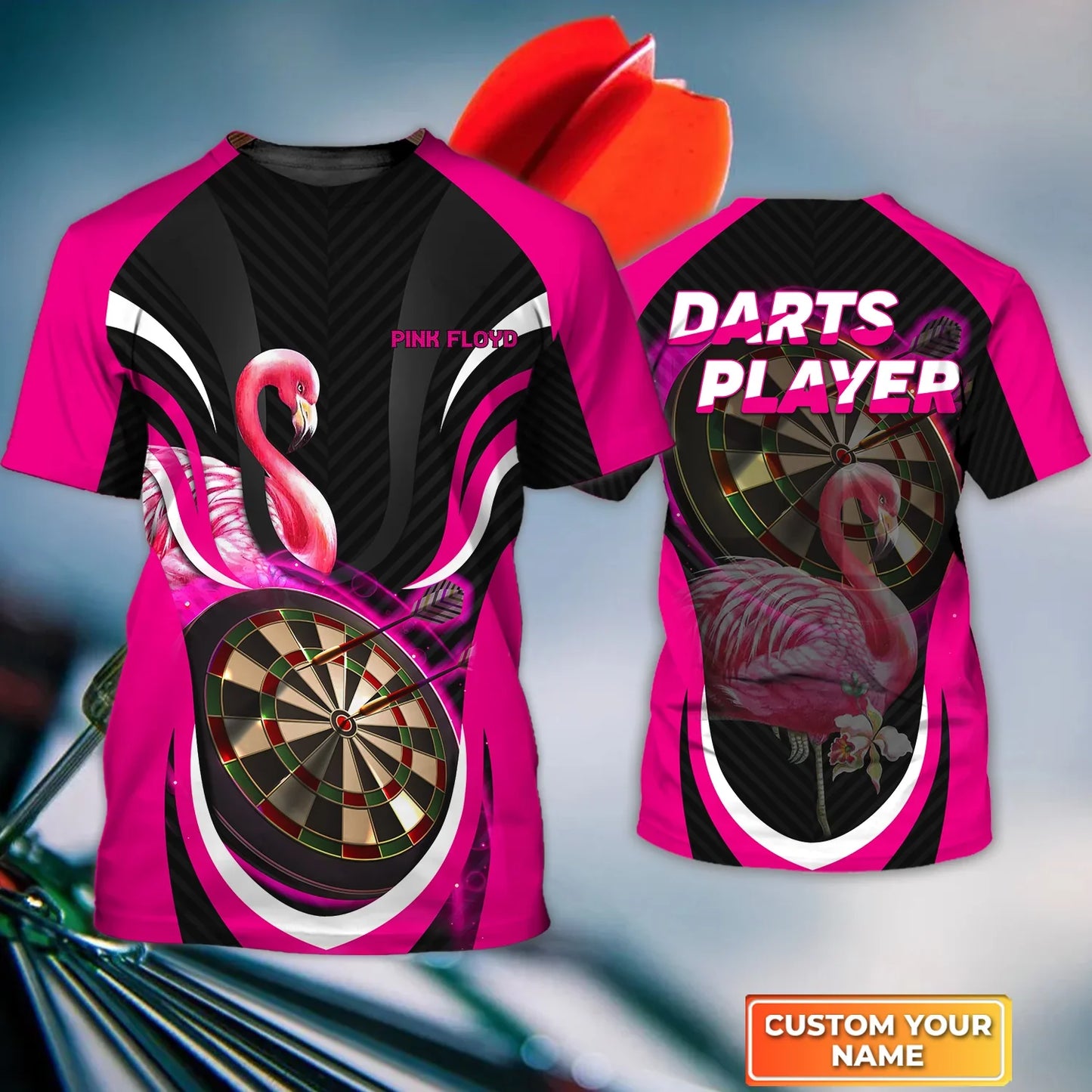 Personalized Name Flamingo Darts All Over Printed Unisex Shirt S130515