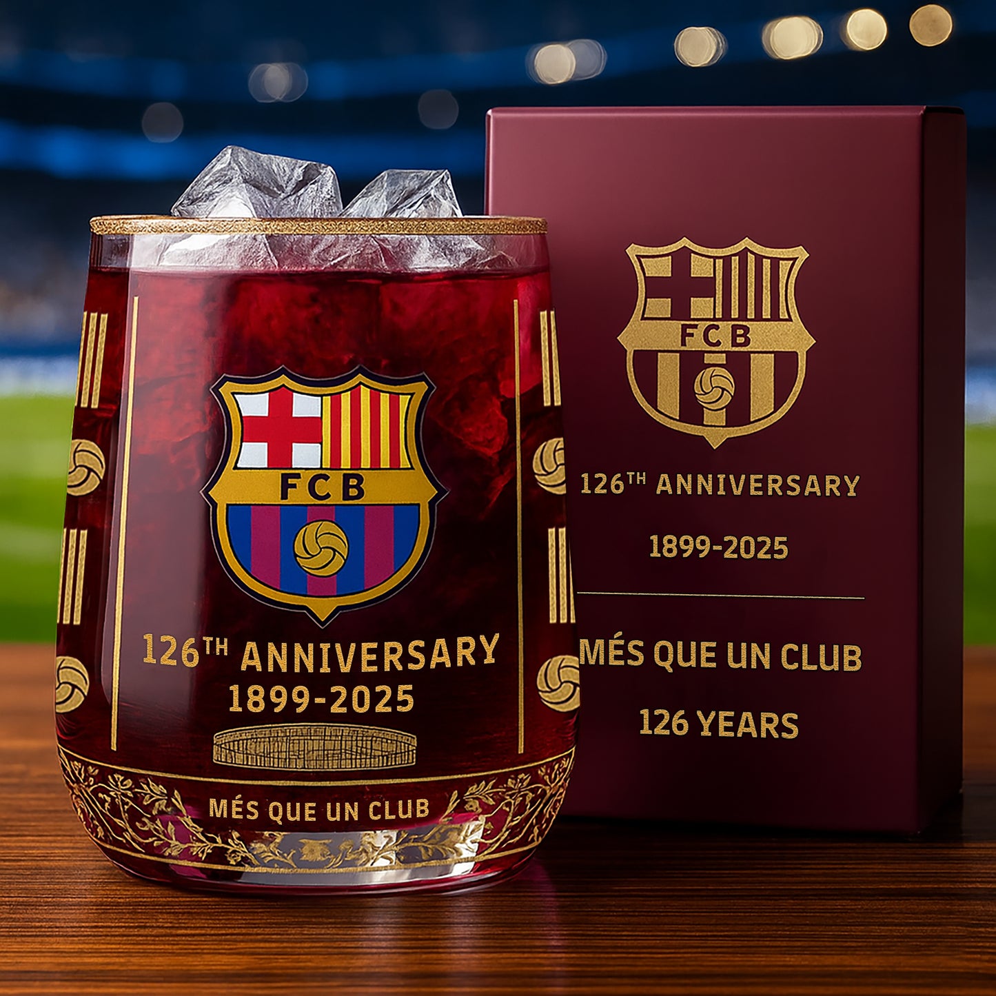 Barca 126 Years Anniversary Whisky , Barcelona Whiskey Glass