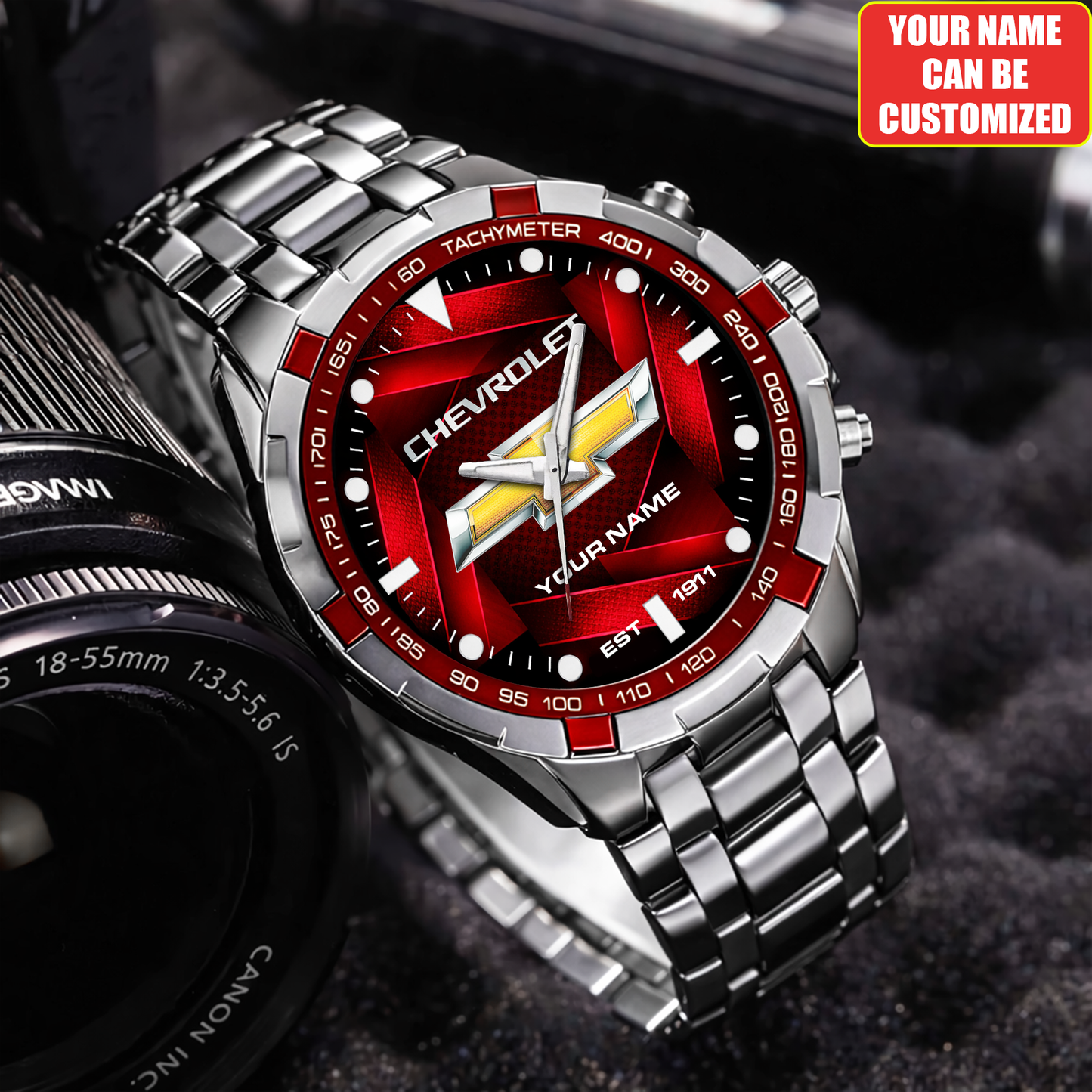 Personalized Chev EST 1911 Alloy Quartz Watch