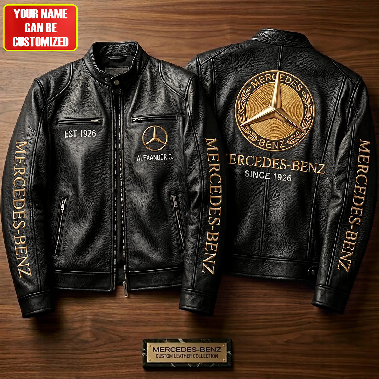 Merc Since 1926 Vintage Collar Leather Jacket