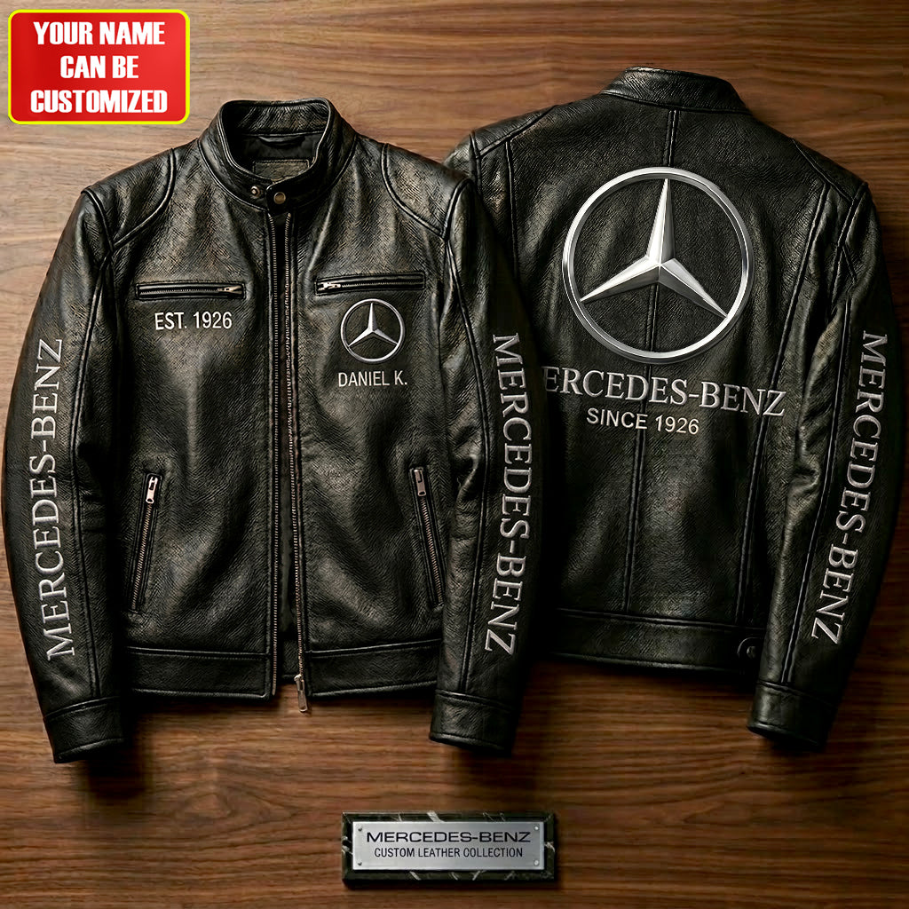 Mercedes Est.1926 Vintage Collar Leather Jacket