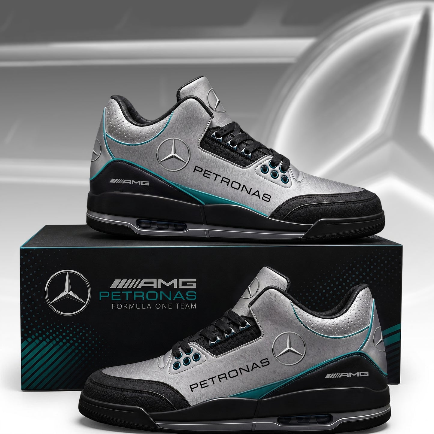 Merc AMG Petrobas AJ3 2026 Custom Sneaker