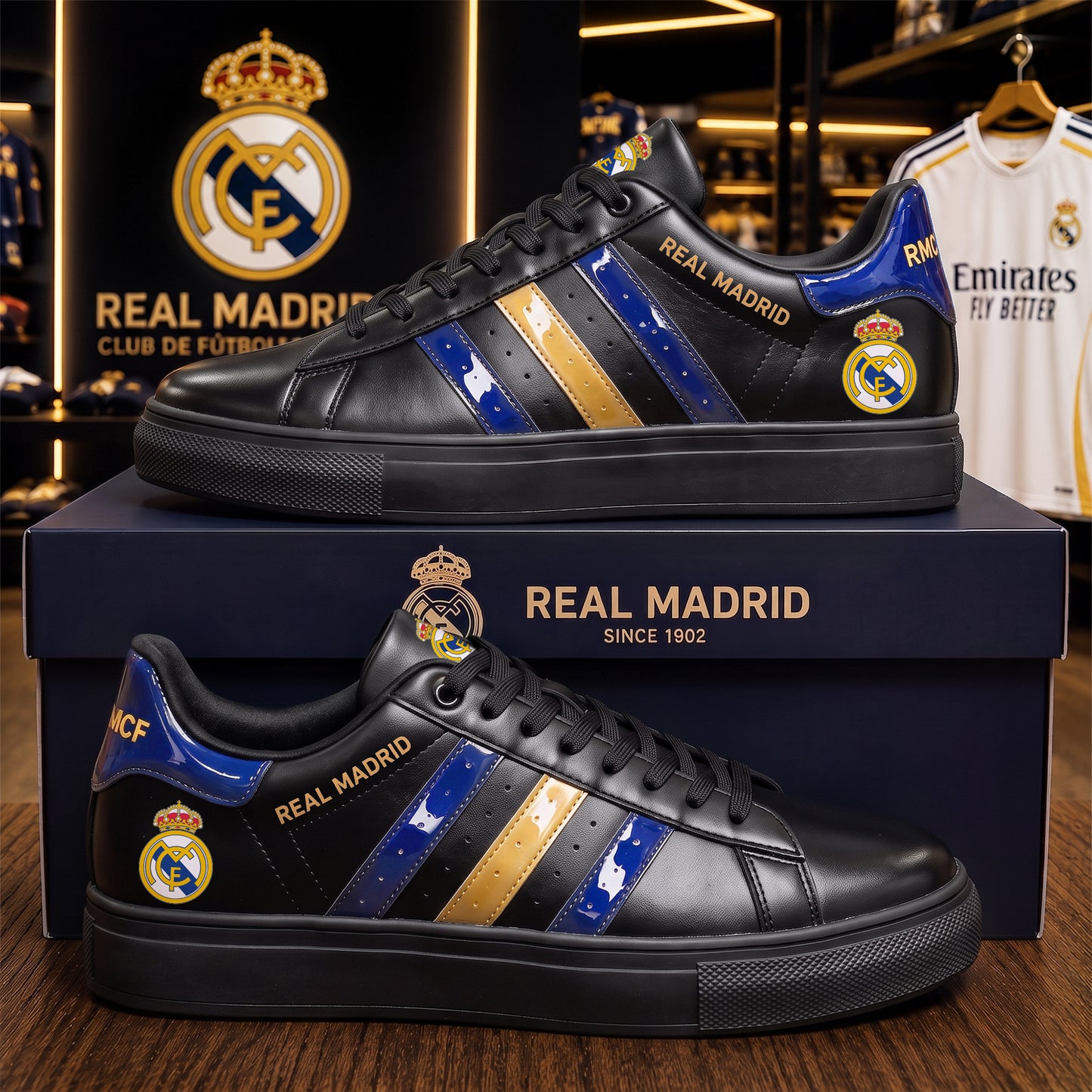 Real Madrid CF Neon Custom Smith Shoes