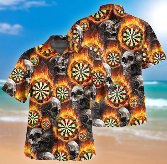 Dart Skull Fire 3D Hawaii Shirt P080803