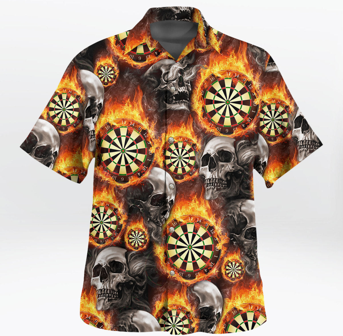 Dart Skull Fire 3D Hawaii Shirt P080803
