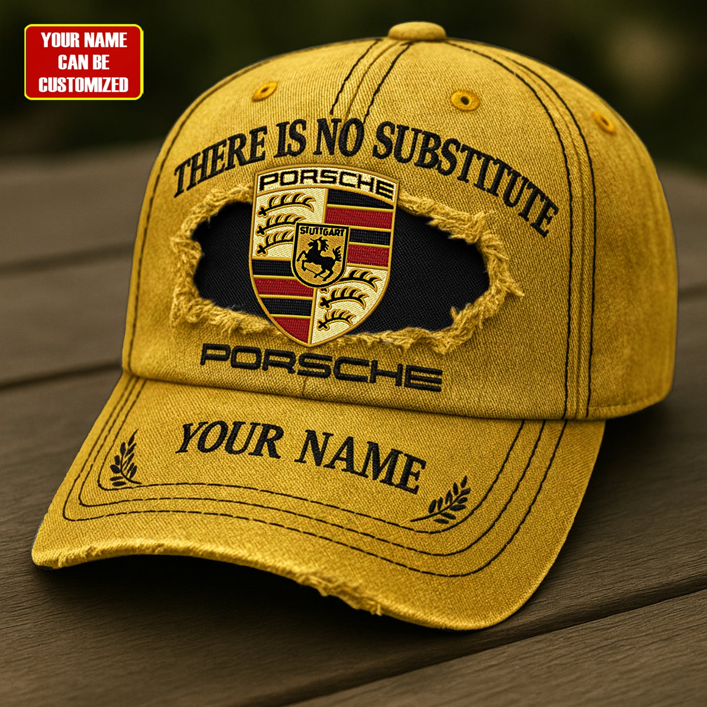 Custom Name Pors Denim Classic Cap