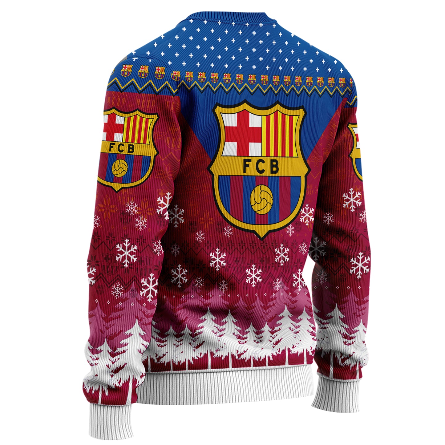 Super Barca Ugly Christmas Sweater , Unisex Wool Sweater