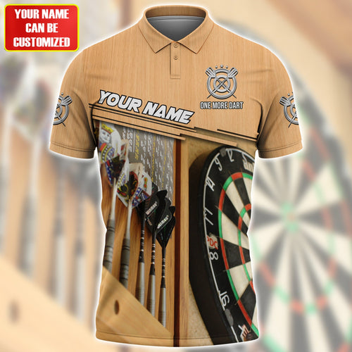 One More Dart Wooden - Personalized Name Dart Player Shirt P110501