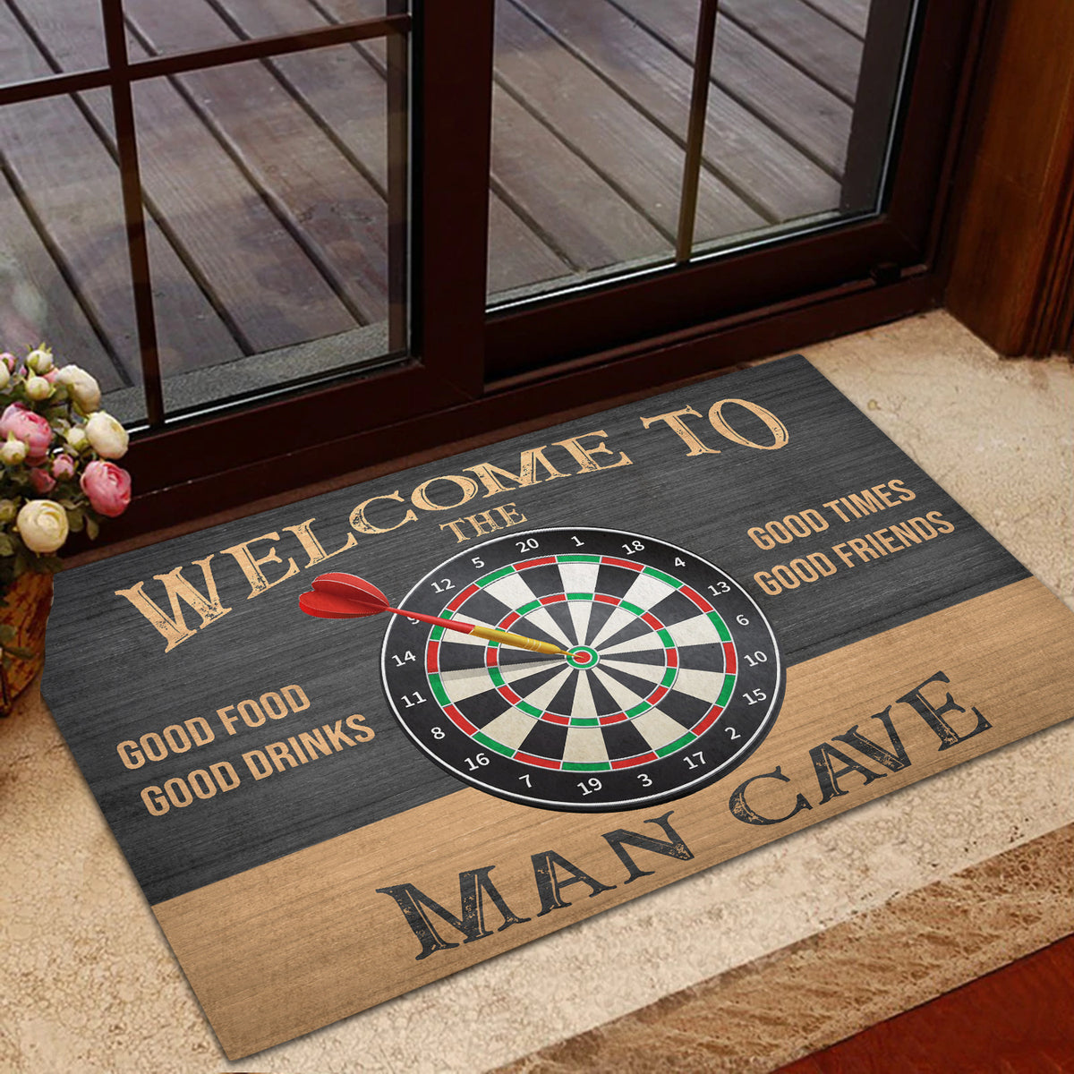 Welcome to the ManCave Darts Doormat P120802