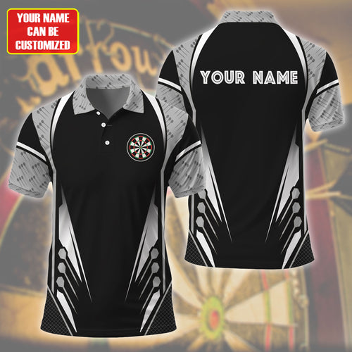 Personalized Darts Team All Over Printed Unisex Shirt - Silver