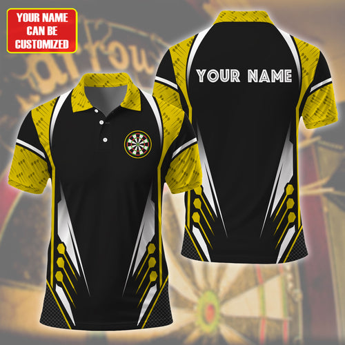 Personalized Darts Team All Over Printed Unisex Shirt - Yellow