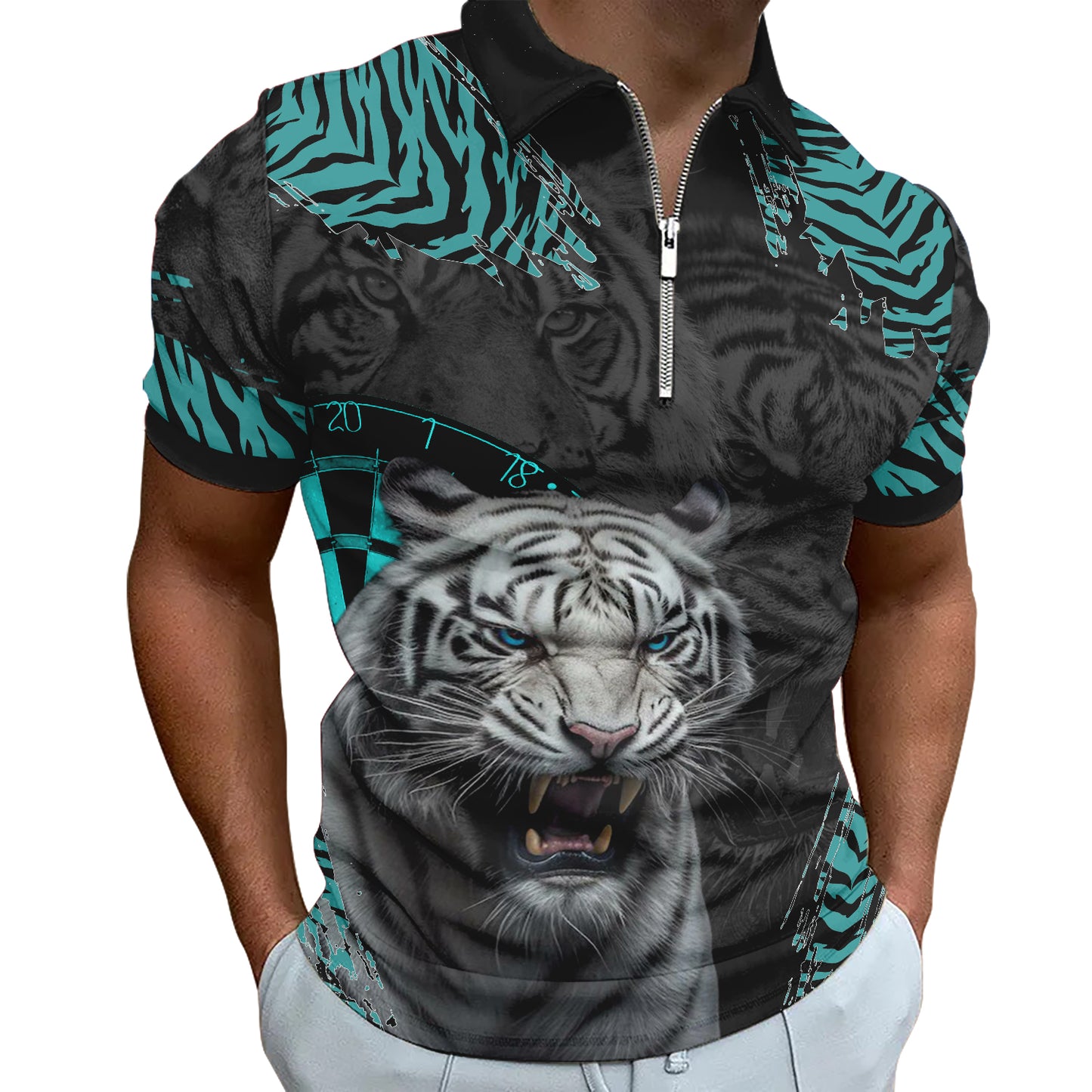 Personalized Darts White Tiger All Over Printed Unisex Shirt P130608