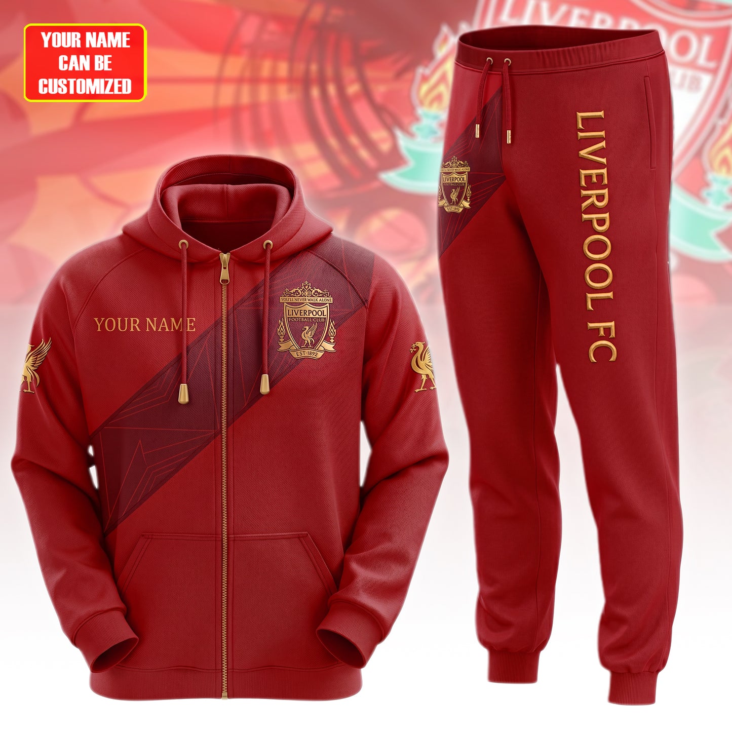 Personalized LVP FC 25/26 All over Printed Hoodie and Sweatpants set