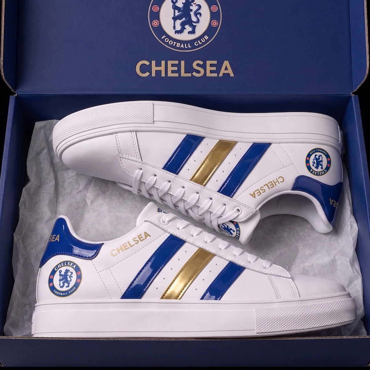 Chelsea FC Neon Custom Smith Shoes