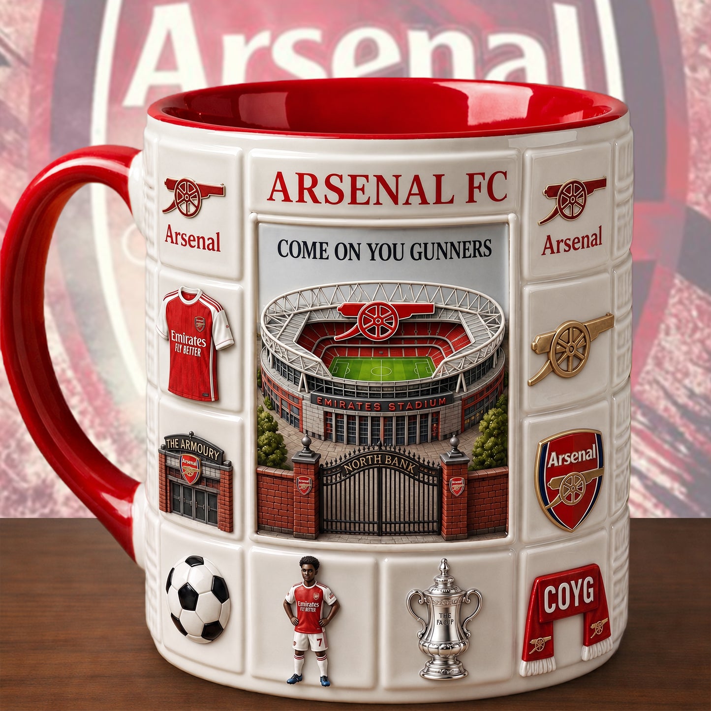Ars Stadium Accent Mug , Cream Mug Gifts , Holiday Gifts V2