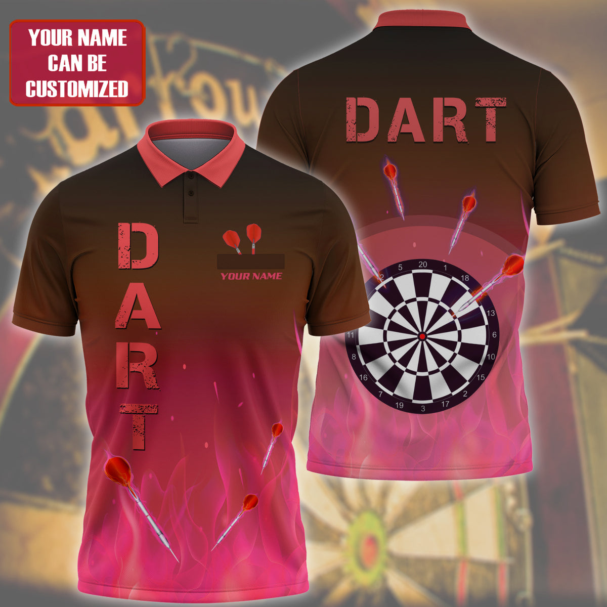 Personalized Name Darts All Over Printed Unisex Shirt - LP64
