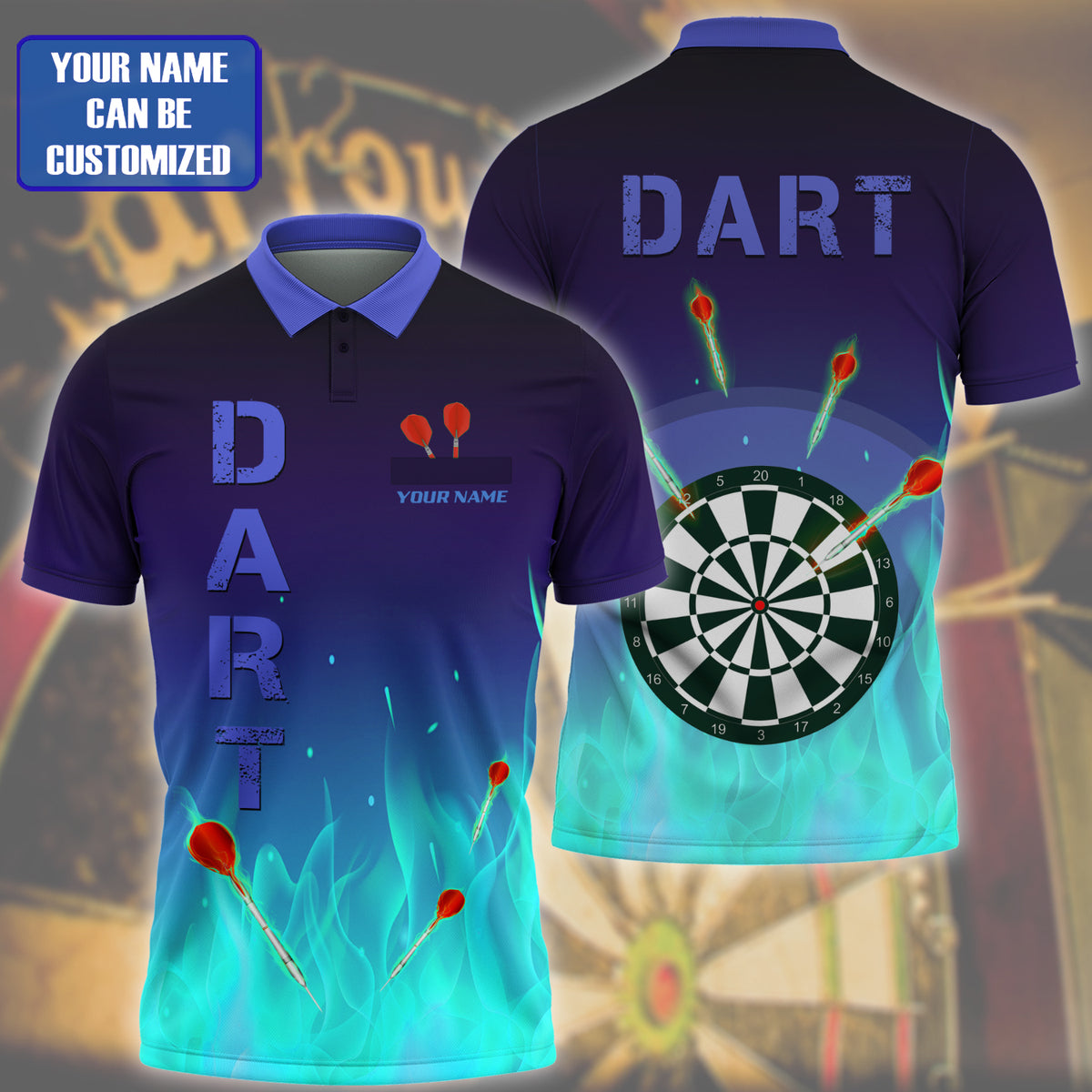Personalized Name Darts All Over Printed Unisex Shirt - LP65