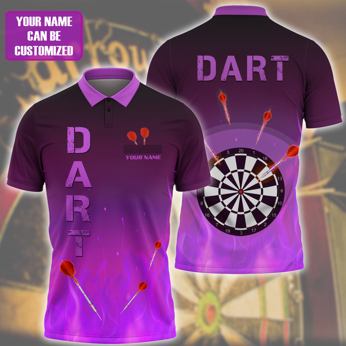 Personalized Name Darts All Over Printed Unisex Shirt - LP67
