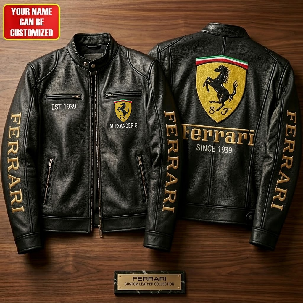 Fr Est.1939 Vintage Collar Leather Jacket