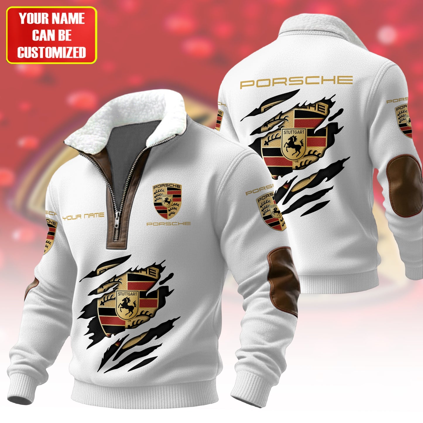 Personalized Pors Fur Zipper Pullover Shirt