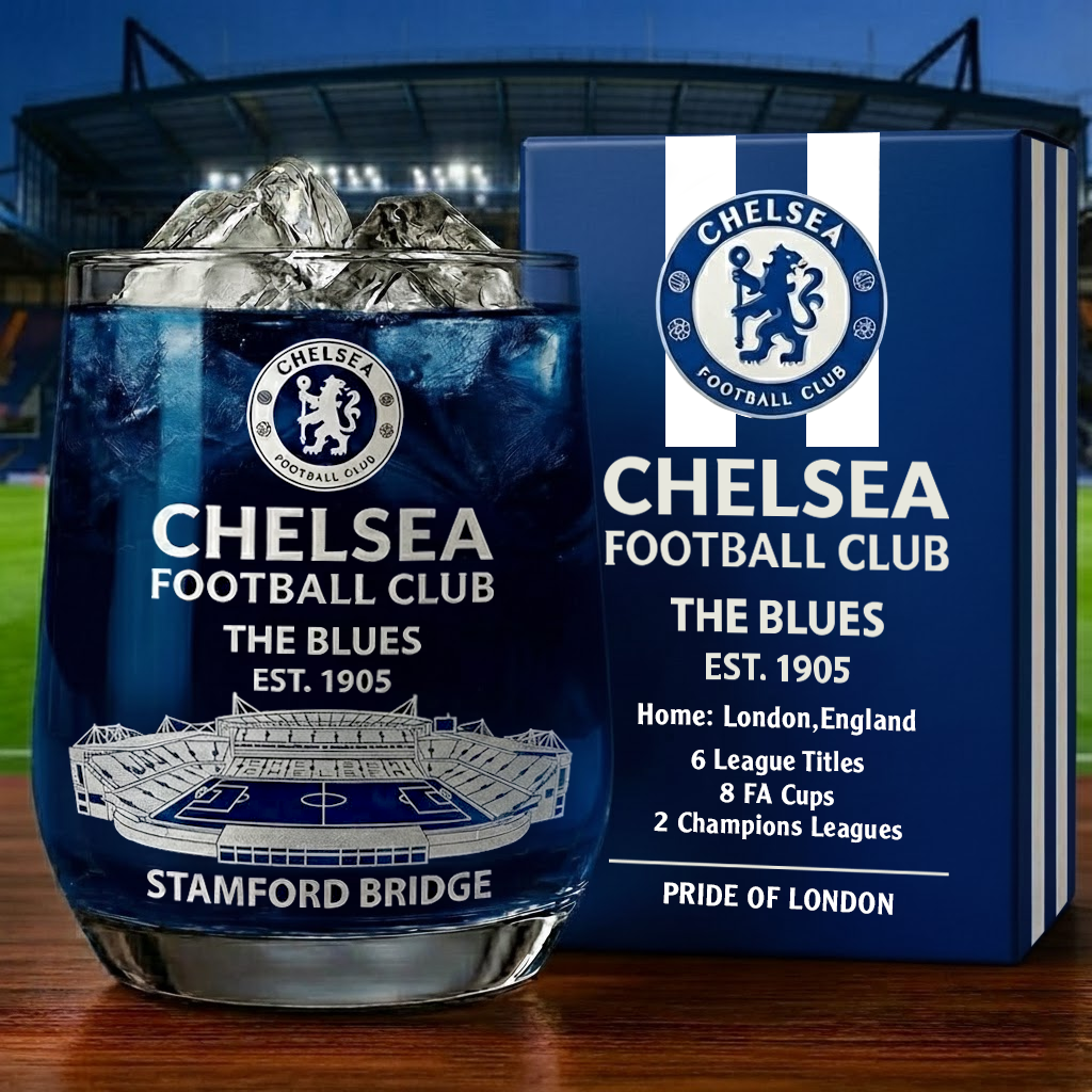Chelsea 1905 Stamford Bridge Whisky , CFC Whiskey Glass , Holiday Gift