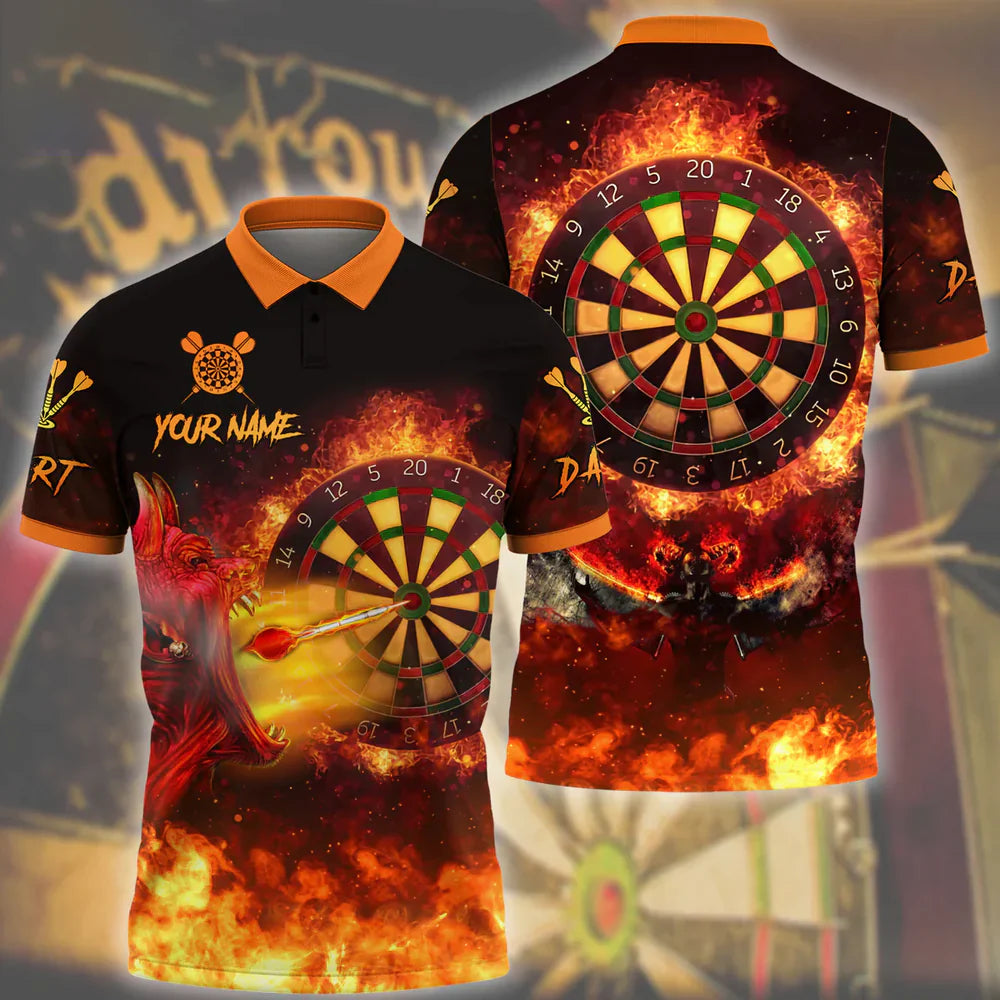Personalized Name Devil Darts All Over Printed Unisex Shirt