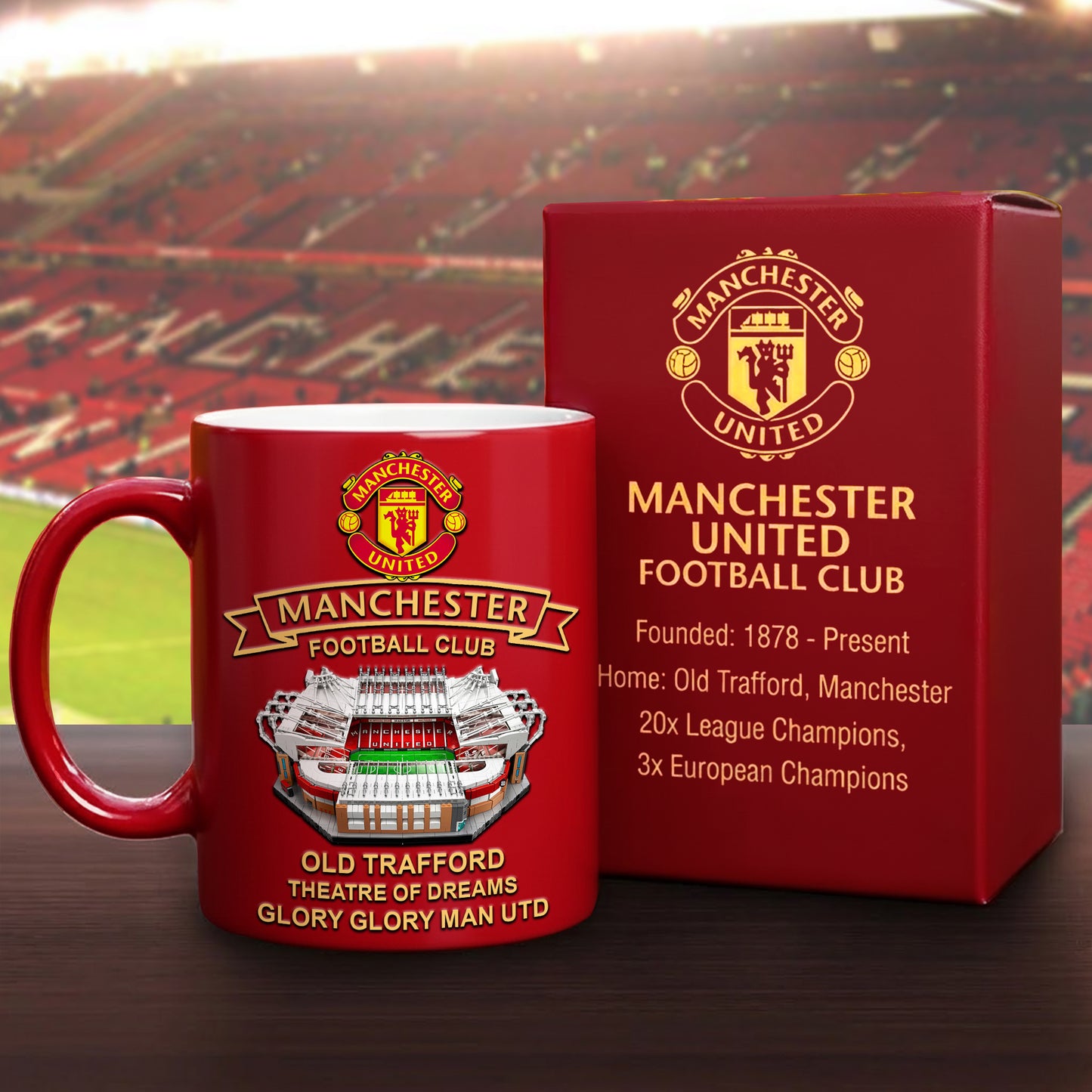 M.U FC Stadium Accent Mug , Cream Mug Gifts , Holiday Gifts