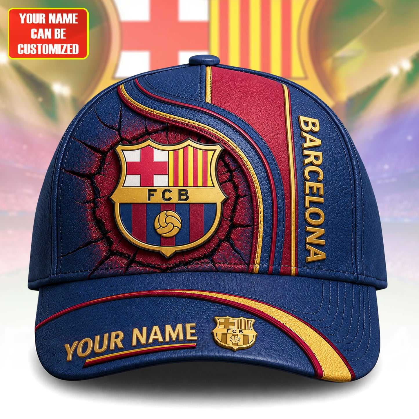 Personalized Barca FC 25/26 Leather Classic Cap