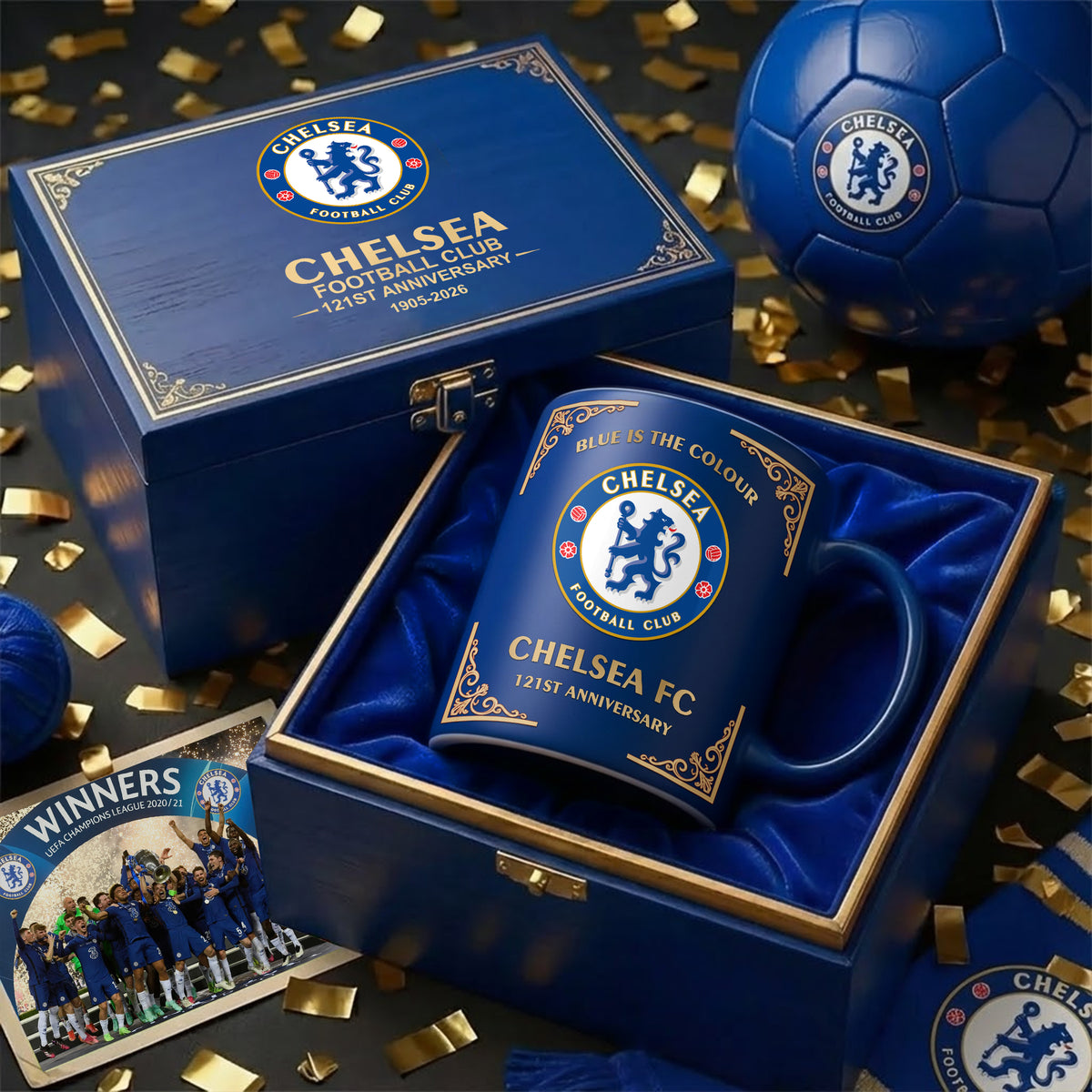 Chelsea 121 Years Anniversary Mug , Cream Mug Gifts , Holiday Gifts
