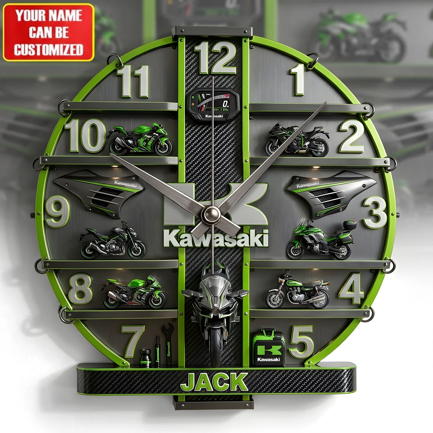 Kawasaki Decorative 3D Visual Effect Acrylic Wall Clock