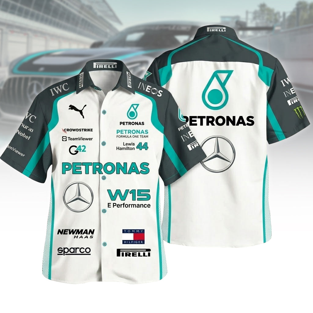 Merc Amg Petronas Team Hawaii Shirt Beach Short