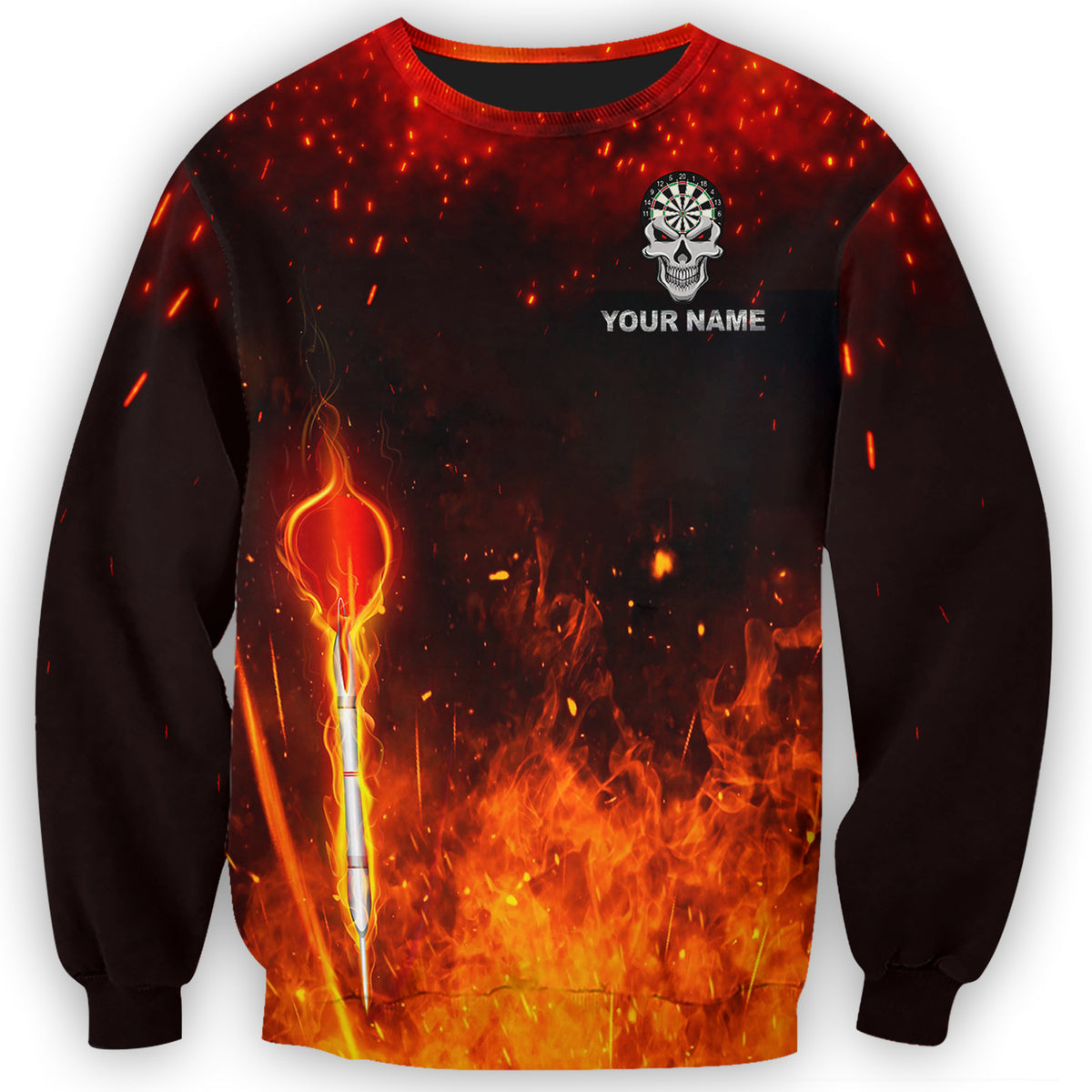 Personalized Name One more Darts Fire All Over Printed Unisex Shirt - P270701
