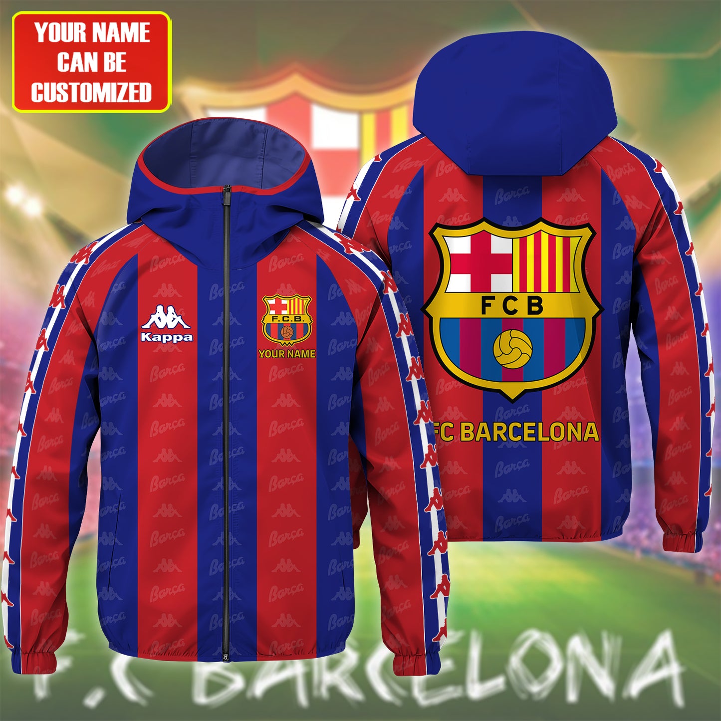 Personalized Barca X KP Windproof Rush Jacket