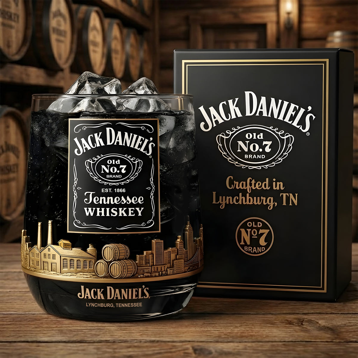 JD Est 1866 Whisky , Whiskey Glass, Holiday Gifts